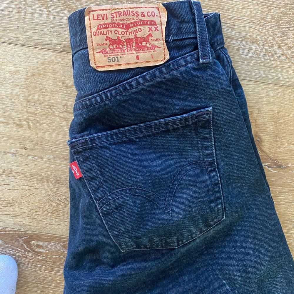 Levi’s 501 mom jeans dark wash